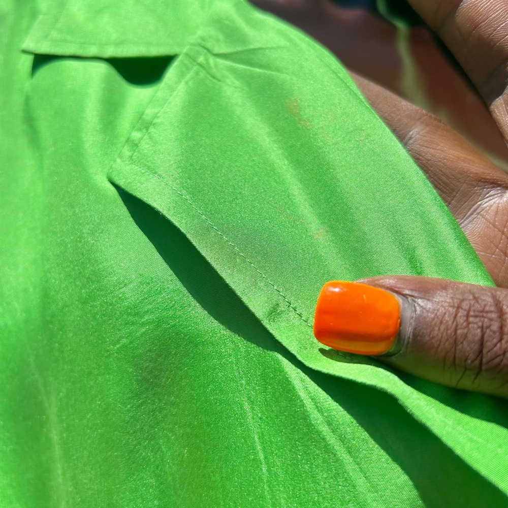 100% Silk Roamans Pretty Green Light Weight Duster Jacket - Picture 4 of 9